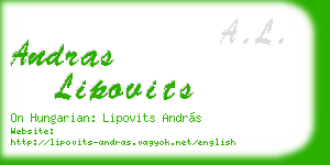 andras lipovits business card